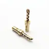 Terminal de Amplificador de Áudio Budweiser Cobre Banhado a Ouro 4mm com Pino Serrilhado Sem Solda Plug Banana Serrilhado para Caixa de Som