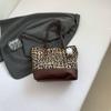 Bolsa Grande Capacidade Feminina 2024 Outono e Inverno Nova Texturizada Simples Leopardo Bolsa de Ombro Tote Bolsa Transversal Vintage para o Trabalho