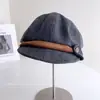 Gorra Octogonal de Rayas Retro Británica para Mujer Otoño Invierno Moda Versátil Celebridad de Internet Gorra de Periodista Protección contra el Frío Calidez Gorra de Pato Moderna