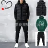 Comercio Exterior Transfronterizo Conjunto de Tres Piezas Sudadera Chaleco para Hombre y Mujer con Forro Polar y Estampado de Corazón Traje Deportivo con Capucha Casual