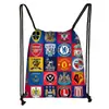 Bolsa com Cordão para Futebol da Copa do Mundo Transfronteiriça de 2026 com Estampa do Logo da Equipe, Mochila com Cordão de Poliéster, Bolsa de Armazenamento de Grande Capacidade