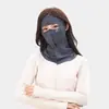 Máscara Solar de Rosto Inteiro Feminina de Alto Valor Respirável Sem Marcas Máscara Facial Proteção do Pescoço Proteção UV Máscara de Seda Gelada de Rosto Inteiro
