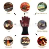 Guantes de aislamiento térmico resistentes a altas temperaturas, horno de microondas, picnic, 500 grados, anti-quemaduras, silicona antideslizante, guantes de barbacoa resistentes al calor