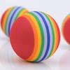 Atacado do Fabricante Bola Arco-Íris Eva para Pet 3,5cm Gato Espuma Colorida Bola Elástica Cachorro Mastigando Gato Brinquedo Bola