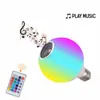 Explosiones transfronterizas nueva bombilla de música LED Bluetooth con luz blanca control remoto colorida cambio de color RGB bombilla Bluetooth