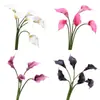 Flor Artificial de Lirio de Calas de Alta Calidad Decoración para el Hogar Flor Falsa con Tacto de PU Material para Arreglos Florales de Mesa de Comedor de Hotel Flores para Bodas
