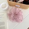 Novo Scrunchie de Organza com Bolinhas Estilo Coreano, Mesmo Estilo do Coque da Idol, Grande Scrunchie Faixa de Cabelo Acessório de Cabelo