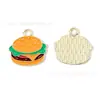 Colgante de Bolsita Serie de Comida Croissant Fries Adornos de Aceite Goteando Accesorios Colgante para Pulsera Collar Hecho a Mano