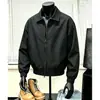 Chaqueta cl nueva y moderna 2026 para hombre, cuello camisero estilo aviador fitean, estilo corto casual americano de otoño