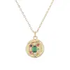 Collar Colgante de Copa del Tesoro Aogu Transfronterizo Ins Estilo Vintage Chapado en Cobre Oro de 18 Quilates Incrustado con Circonita para Mujer Cadena Versátil para Clavícula