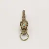Chaveiro de carro torneira de latão vintage com incrustação de diamante signo do zodíaco Dragão chaveiro criativo decoração de cobre pingente para pendurar na cintura
