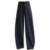 Elegantes pantalones banana de pierna ancha para mujer, nuevo estilo otoño e invierno 2026, pantalones casuales sueltos y fluidos, pantalones largos adelgazantes y versátiles para mujer