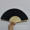 21cm en stock abanico de boda hueso de flor abanico de regalo 6 pulgadas color sólido tela de seda abanico de tela de seda