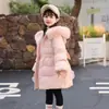 Chaqueta de plumón para niños, longitud media para niñas, 2023, nuevo estilo coreano, plumón de pato blanco para niñas, abrigo grueso de moda para bebé
