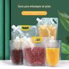 Saco de armazenamento de grãos transparente auto-portante saco de bico de sucção de arroz grão selado saco de armazenamento saco de grãos atacado