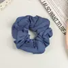 2025 Verano Coreano Nuevo Scrunchie de Mezclilla Azul Retro para Mujer Ins de Gama Alta Simple Goma para el Cabello