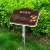 Placa de Introdução de Planta Placa de Árvore Parque Escolar Aço Inoxidável Haste de Inserção no Solo Placa de Informação de Plantio de Árvores Introdução de Árvore