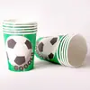 Paquete de Fiesta Temática de Fútbol Decoraciones de Fiesta de Cumpleaños de Fútbol Verde Suministros Vajilla Desechable Juego de Fútbol