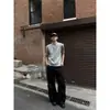 Camiseta Gris de Manga Corta con Cuello Medio Alto y Pétalos en el Hombro para Hombre y Mujer, Nuevo Diseño de Verano, Anti-arrugas, Versátil, Top Casual