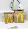 McDonald's Mochila Bolsa de Lona Bolsa de Almuerzo Estampada Bolso Cubo Personalizado Mochila Escolar para Estudiante Mochila Casual Cubo Bolsillo Lateral