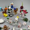 Adornos y Artesanías de Vidrio de Zibo, Miniaturas Populares de Animalitos de Vidrio, Perros Lindos, Decoraciones Creativas de Escritorio