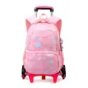 Mochila Escolar con Carrito Modelo Nuevo de Peces Naturales, Set de Tres Piezas para Estudiantes de Primaria, Niños y Niñas, Mochila de Moda de Gran Capacidad, Venta Caliente Dropshipping