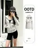 Chamarra con Capucha Jimo para Mujer 2026 Primavera Nuevo Estilo Gris Petite Adelgazante Ropa Interior Estilo Coreano Hombro Normal Cárdigan