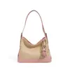 Bolso de Hombro Tejido para Vacaciones de Verano en la Playa 2026, Gran Capacidad, Bolso Cruzado Casual para el Día a Día, Bolso Cubo de Gama Alta de Nicho