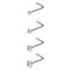 Europa y Estados Unidos comercio electrónico transfronterizo caliente suministro joyería para perforar acero inoxidable clavo para la nariz con circón redondo 1.5 mm-3 mm en stock