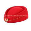 Cosplay de Aeromoça Mais Quente da Amazon Pronto para Baile de Máscaras Traje Pronto Peça Única Chapéu Óculos de Sol Lenço de Seda Broche