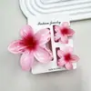 Conjunto de Plumeria Venda Quente Transfronteiriça Pegador Imitação Mármore Flor Grampo de Cabelo Fashionable Clipe de Cabeça Traseira para Férias Acessório de Cabelo