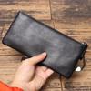 Fábrica Luojia Nuevo Billetero para Monedas de Cuero Genuino para Hombre Cartera de Cuero Suave para Mujer Clutch de Gran Capacidad Fina Piel de Vaca Bolso para Teléfono Móvil