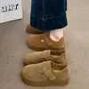 Sapatos Birkenstock de couro macio, com sola grossa e cobertura total, para mulheres, novo modelo outono 2026, mocassins slip-on que aumentam a altura, com solas macias