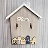 Gancho de Llave Estilo Jarrón Casa de Madera Simple Gancho para Abrigos en la Pared Detrás de la Puerta Decoración Creativa para Pared del Hogar Dormitorio