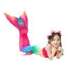 Nuevo Traje de Baño de Sirena para Niñas Vestido de Princesa Bikini Transfronterizo Conjunto de Tres Piezas Traje de Baño de Sirena Princesa para Niñas