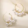 Brincos de Franja Pérola Estilo Francês Face Skinny Elegante Moda Pérola Imitação Longos Pequenos Frescos Femininos Verão