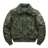Chaqueta Bomber de Invierno para Hombre con Forro de Polar Engrosada Estilo Americano Retro Solapa Corta Táctica Ropa de Trabajo Baseball Chaqueta de Algodón