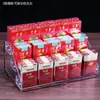 Estante de Exhibición para Bebidas de Escritorio Transparente Acrílico Escalonado Estante de Exhibición Snacks Jugo Estante de Almacenamiento Multicapa Estante de Supermercado