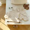 Conjunto de dos piezas casual con forro de polar, estilo invierno nuevo, para niños de 1 a 5 años, chaqueta deportiva con cremallera