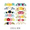 Impressão de transferência de calor com padrão de flor dos desenhos animados hot stamping em estoque T-shirt saco artesanal diy impressão hot stamping lavável hot stamping