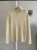 KEKEZOON Gola Alta Cor Sólida Ombro Normal Emagrecedor Manga Longa Roupa Íntima Malha Outono e Inverno Camada Base 9312