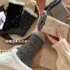 Calcetines de media pantorrilla para mujer, Calcetines largos versátiles de encaje suave con lunares para primavera y otoño, Calcetines Retro Dopamina de boca ancha para usar con ropa de exterior