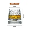 Vaso Giratorio de Cristal con Acabado de Alta Gama, Vaso Giratorio de Moda para Aliviar el Estrés para Uso en Casa, Vaso para Whisky, Vaso para Licores, Vaso para Bebidas Espirituosas