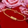 Corrente Osso de Cobra Dourado Areia Retro de Luxo Leve, Pulseira Banho de Ouro Fina de Nicho, Estilo Hip-Hop, Unissex, Sensação de Alto Padrão