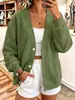 Bestseller Transfronterizo de Amazon 2026: Sudadera para Mujer Estilo Europeo y Americano, Cárdigan Casual de Manga Larga Botones Color Sólido para Otoño e Invierno