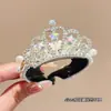 Tocado de Corona de Perlas para Niña, Pinza para el Cabello de Princesa para Niñas, Herramienta de Peinado de Moño para Niña, Pinza para Cola de Caballo, Pasador, Accesorio para el Cabello