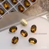 Joias de Diamante com Fundo Pontiagudo para Nail Art K9 Amarelo Fumaça Claro Coração Flash Quadrado Gordo Longo Ângulo Reto Formato Especial Maillard Outono Diamante para Unhas