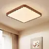 Novo Abajur de Quarto Estilo Meio do Século Cor Grão de Madeira Nogueira Lâmpada de Teto Simples Moderna para Sala de Estar Lâmpada de Estudo para Quarto Principal Lâmpada de Teto
