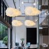 Lâmpada Nuvem Branca de Algodão Personalizada Decoração Criativa e Elegante para Sala de Arte Lustre Escandinavo Moderno Simples para Restaurante Loja de Roupas