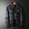 Chaqueta de Invierno para Hombre Estilo Europeo, Nueva Marca de Moda Cuello Alto Chaqueta de Plumón, Top Cálido Casual Bordado para Hombre, Ropa de Invierno